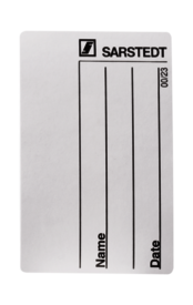 Étiquette autocollante, (L x l) : 40 x 26 mm, papier, blanc, Nom + date